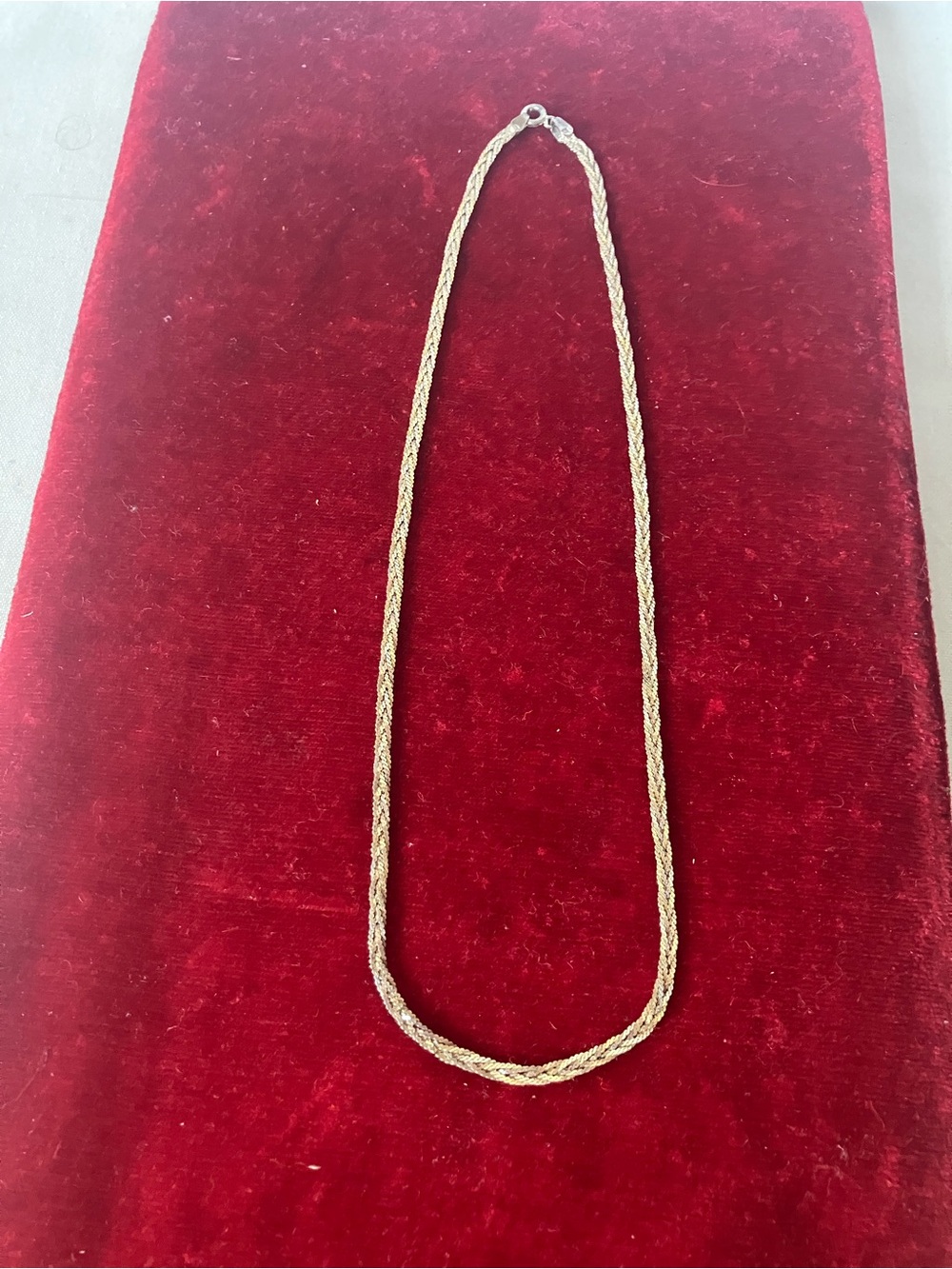 Sterling Silver 925 Braided Chain Necklace 18”
